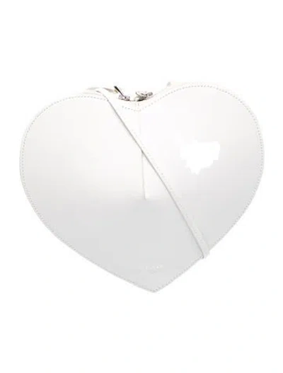 Pre-owned Alaïa Leather Le Cœur Leather Convertible Mini In White