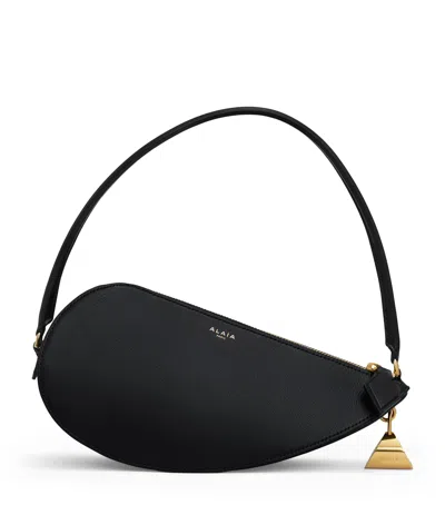 ALAÏA LEATHER LE DEMI-COEUR SHOULDER BAG