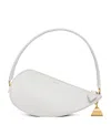 Alaïa Leather Le Demi-coeur Shoulder Bag In Ivory