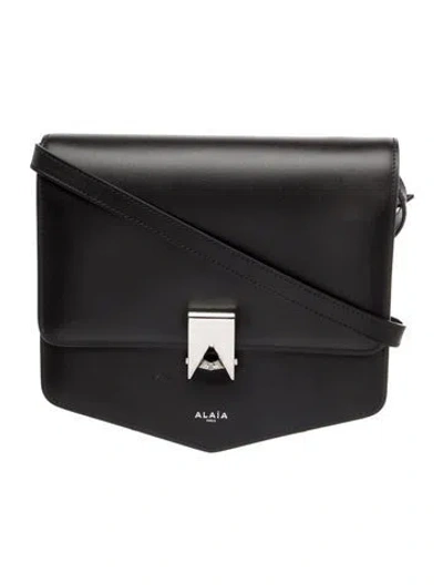 Pre-owned Alaïa Leather Le Papa In Black
