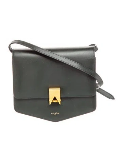 Pre-owned Alaïa Leather Le Papa Medium In Green