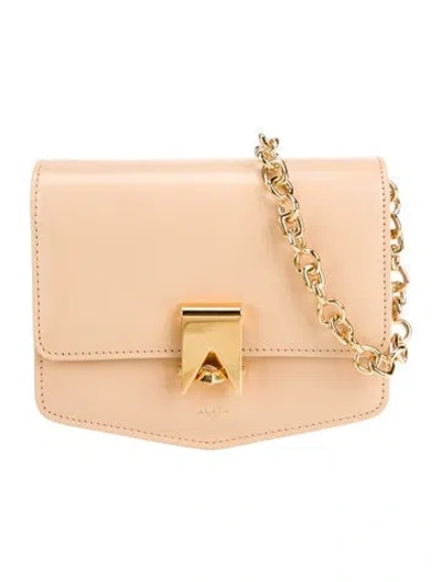 Pre-owned Alaïa Leather Le Papa In Neutral