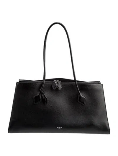 Pre-owned Alaïa Leather Le Teckel In Black