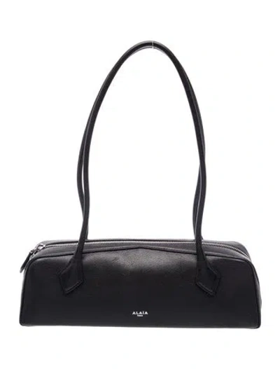 Pre-owned Alaïa Leather Le Teckel Medium In Black