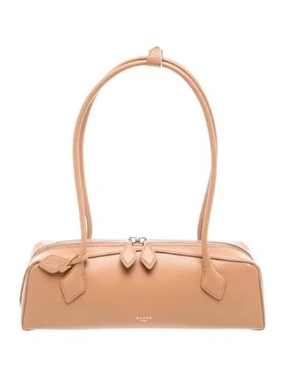 Pre-owned Alaïa Leather Le Teckel Medium In Neutral