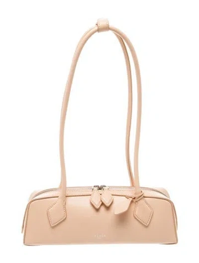 Pre-owned Alaïa Leather Le Teckel Shoulder Bag Medium In Neutrals