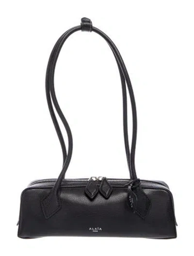 Pre-owned Alaïa Leather Le Teckel Small In Black