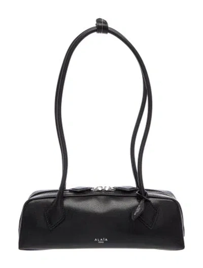 Pre-owned Alaïa Leather Le Teckel Small In Black