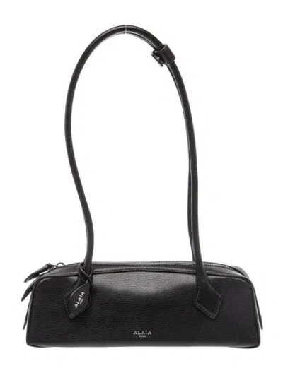 Pre-owned Alaïa Leather Le Teckel Small In Black