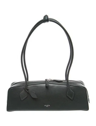 Pre-owned Alaïa Leather Le Teckel Small In Green