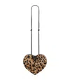 Alaïa Le Coeur Leopard-print Leather-trimmed Calf Hair Shoulder Bag In Brown