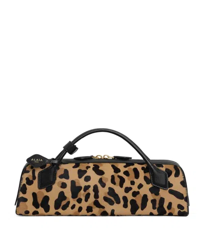 Alaïa Leather Leopard Print Le Teckel Clutch Bag