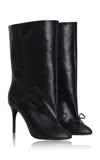 Alaïa Low Black Leather Boots In Black