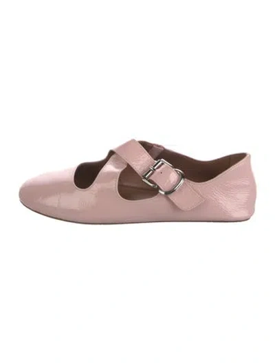 Pre-owned Alaïa Leather Mary Jane Flats In Pink