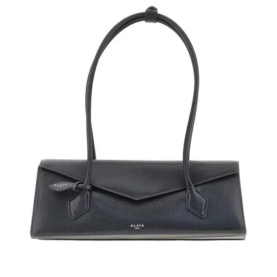 Alaïa Leather Medium 'le Teckel Flap' Bag In Black