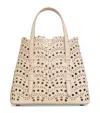 Alaïa Leather Mina 20 Top-handle Bag In Beige