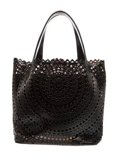 Pre-owned Alaïa Leather Mina In Black