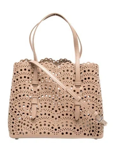Pre-owned Alaïa Leather Mina In Brown