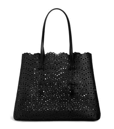 Alaïa Leather Mina Vienne Top Handle Bag In Black