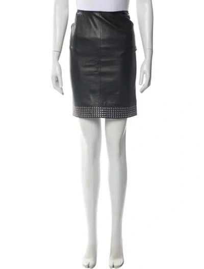 Pre-owned Alaïa Leather Mini Skirt W/ Tags In White