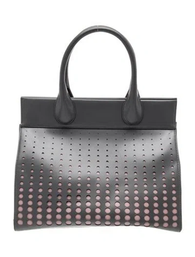 Pre-owned Alaïa Leather Monochrome Laser In Grey