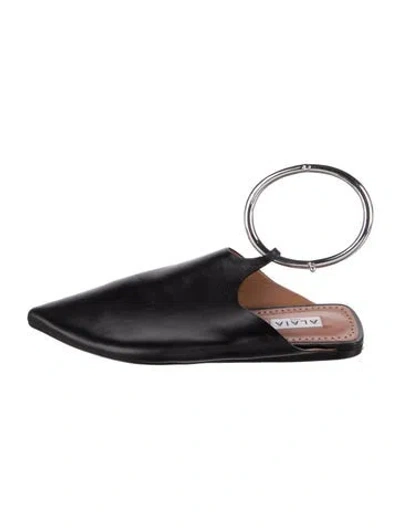 Pre-owned Alaïa Leather Mules In Black