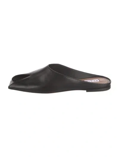 Pre-owned Alaïa Leather Mules In Black