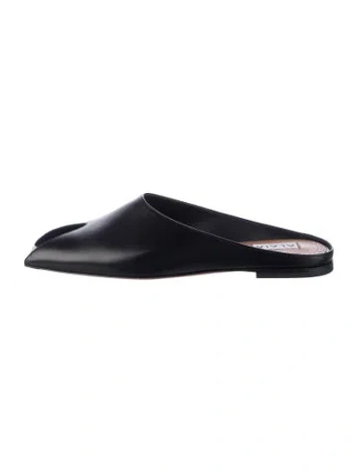 Pre-owned Alaïa Leather Mules In Black