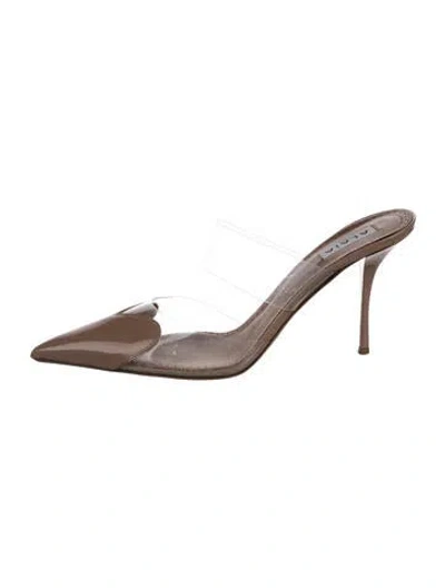 Pre-owned Alaïa Leather Mules In Neutral