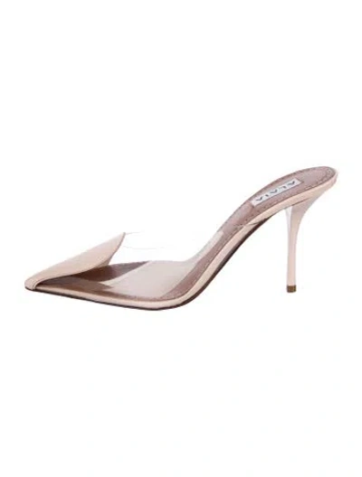 Pre-owned Alaïa Leather Mules In Neutrals
