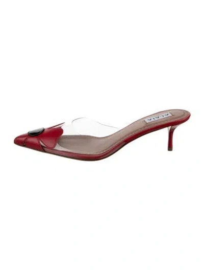 Pre-owned Alaïa Leather Mules In Red