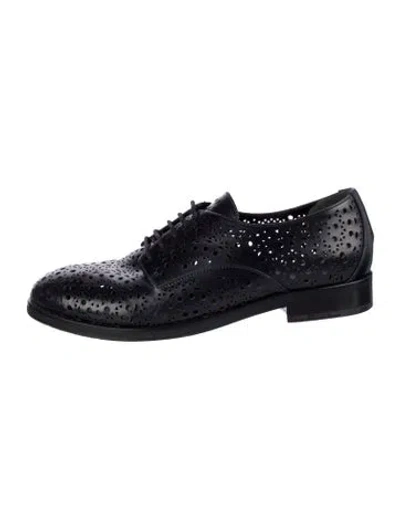 Pre-owned Alaïa Leather Oxfords In Black