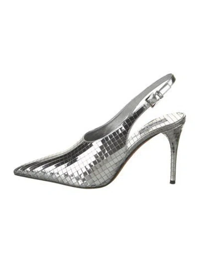 Pre-owned Alaïa Leather Patterned Slingback Pumps