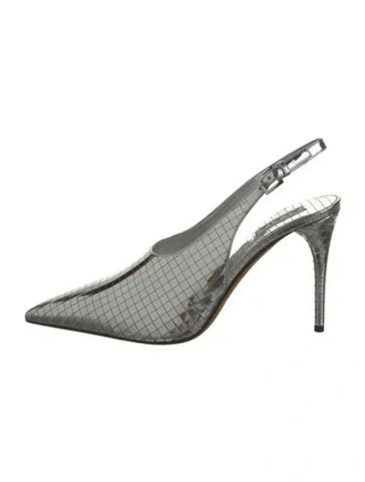 Pre-owned Alaïa Leather Patterned Slingback Pumps In Multi