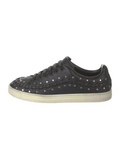 Pre-owned Alaïa Leather Patterned Sneakers In Multicolor