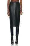 Alaïa Leather Pencil Skirt In Noir