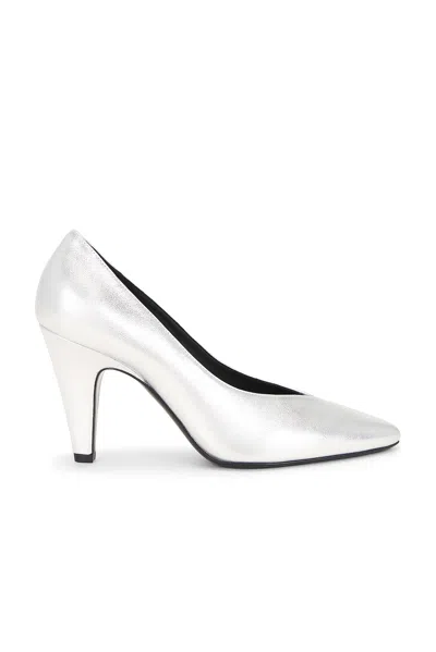 Alaïa Alaϊa Leather Pump In Silver