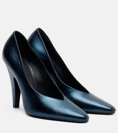Alaïa Leather Pumps In Blue
