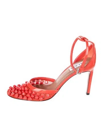 Pre-owned Alaïa Leather Pumps In Orange/red
