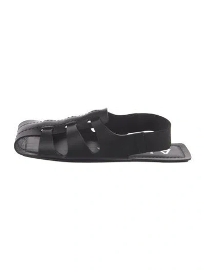 Pre-owned Alaïa Leather Sandals In Black