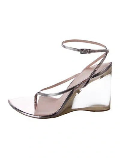 Pre-owned Alaïa Leather Sandals In Clear