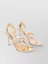 Alaïa Leather Sandals Metallic Finish Heeled
