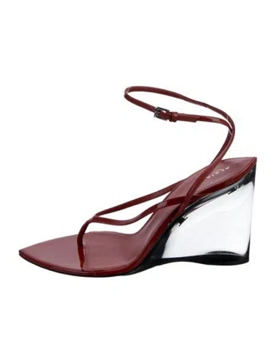 Pre-owned Alaïa Leather Sandals In Red
