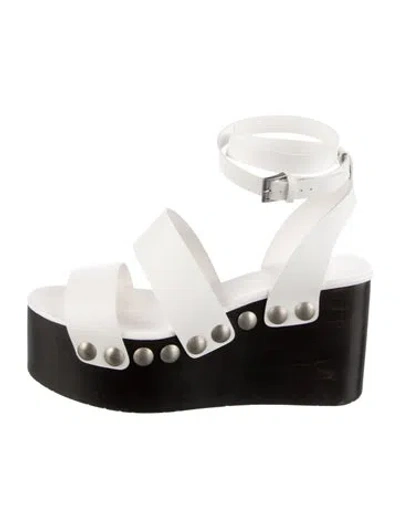 Pre-owned Alaïa Leather Sandals In White