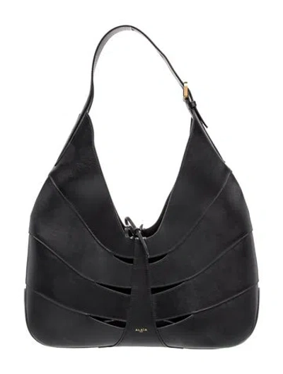 Pre-owned Alaïa Leather Shoulder Bag In Black
