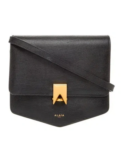 Pre-owned Alaïa Leather Shoulder Bag In Black