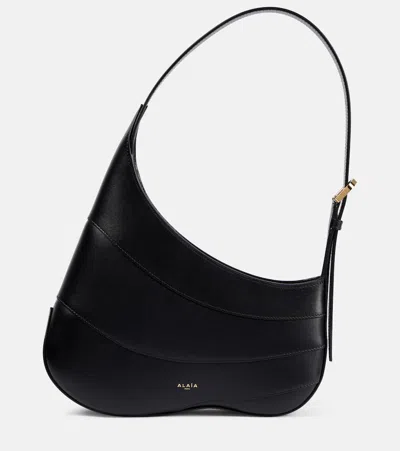Alaïa Djinn Leather Shoulder Bag In Black
