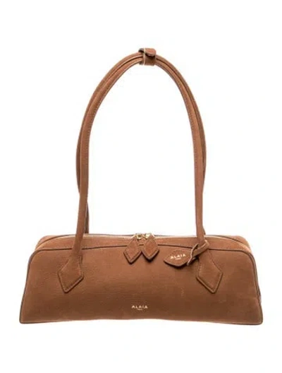 Pre-owned Alaïa Leather Shoulder Bag In Neutrals
