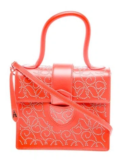Pre-owned Alaïa Leather Shoulder Bag In Orange
