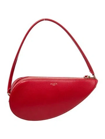 Pre-owned Alaïa Leather Shoulder Bag In Red